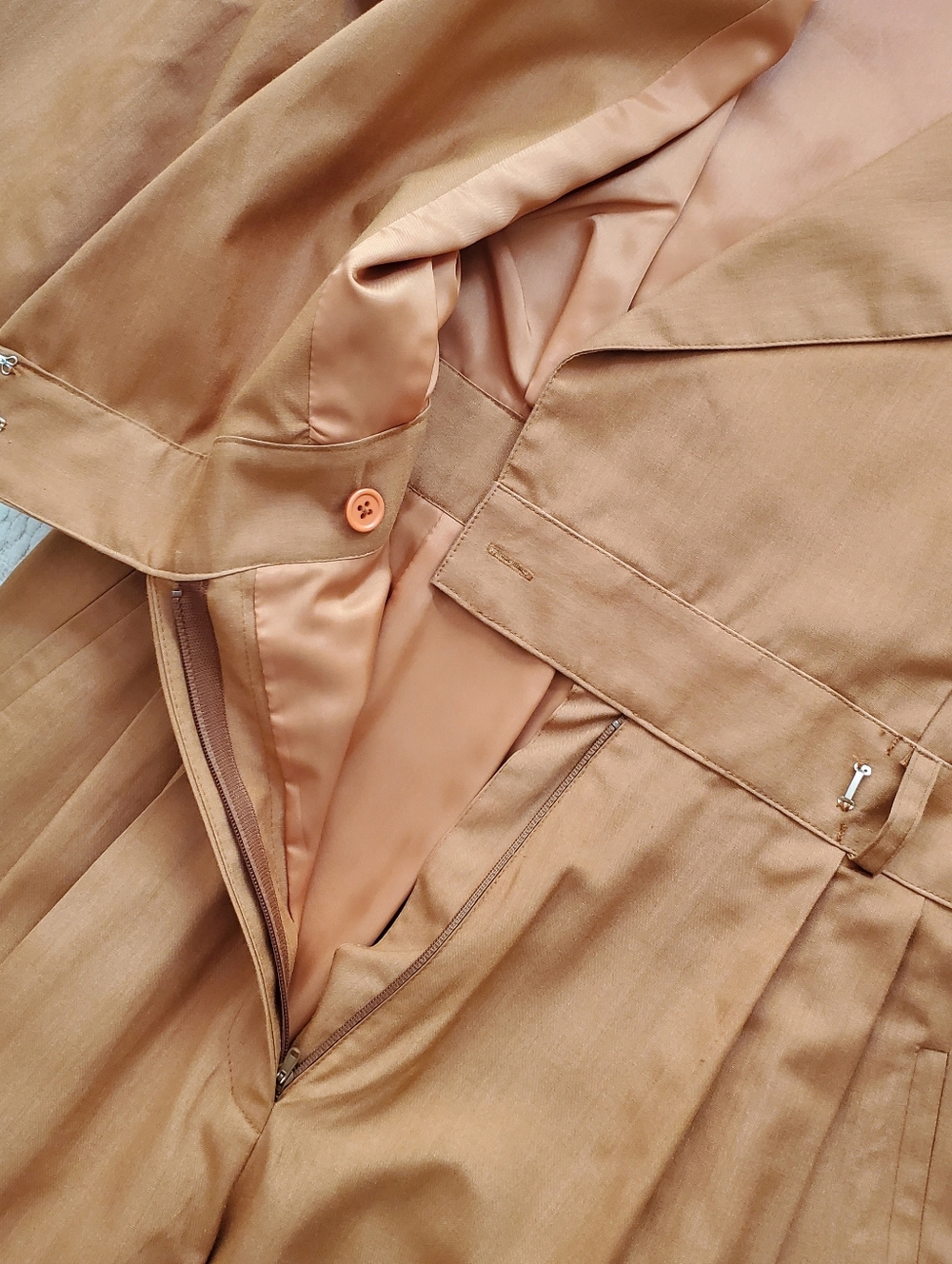 📣FLASH SALE!📣 Vintage Pia Rucci 100% Silk Tailored Power Jumpsuit 80s 90s - Picture 7 of 15